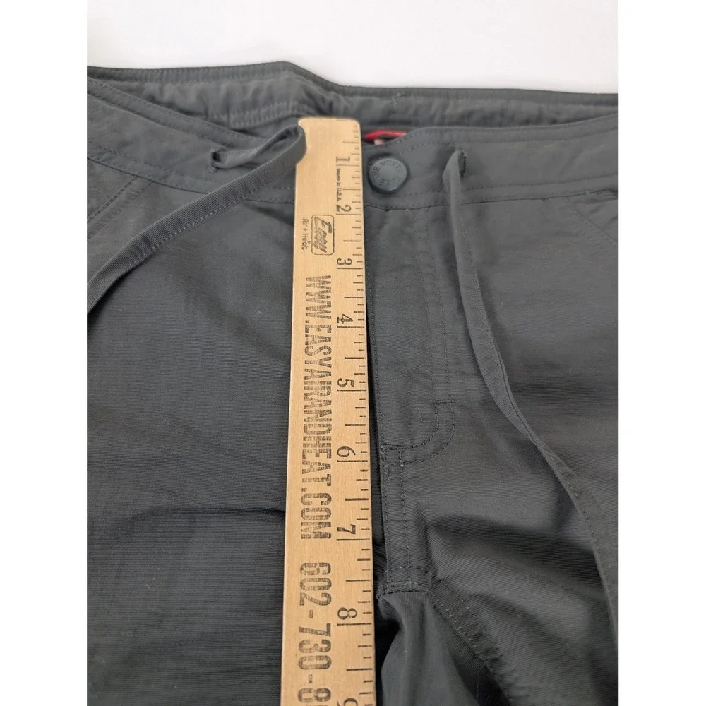 North Face Cargo Shorts Womens 4 Gray Hiking Outdoor‎ Utility Drawstring Nylon
